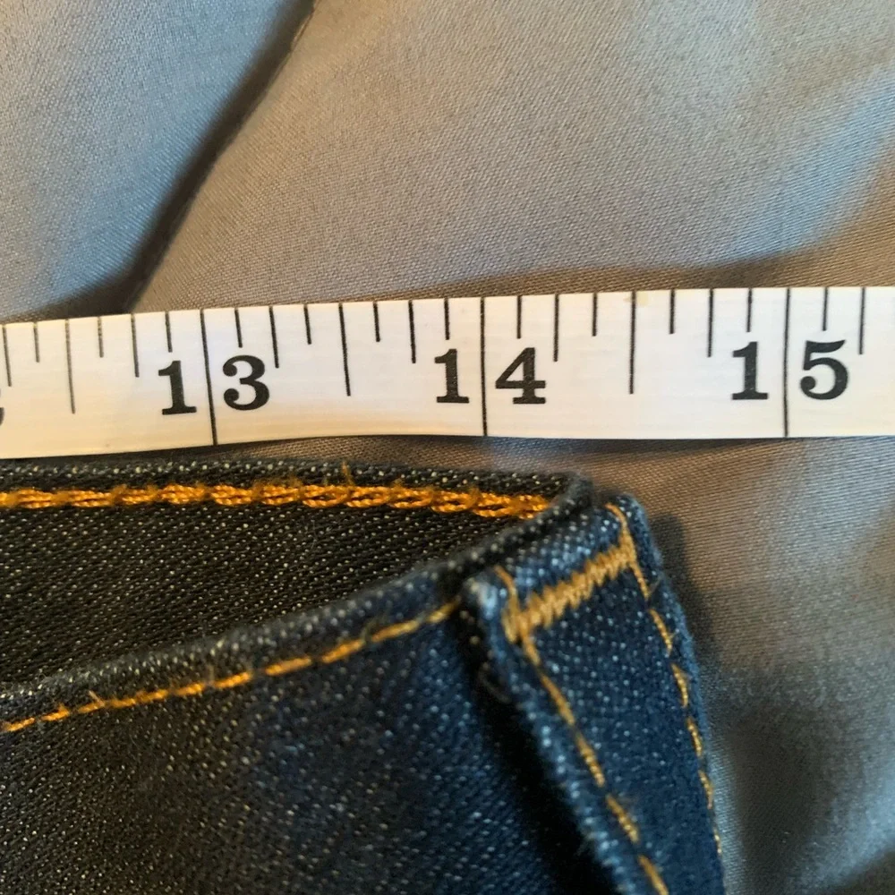 True Religion 28 x 28 Blue Denim Jeans World Tour straight 27 dark Ankle NEW - Picture 7 of 13